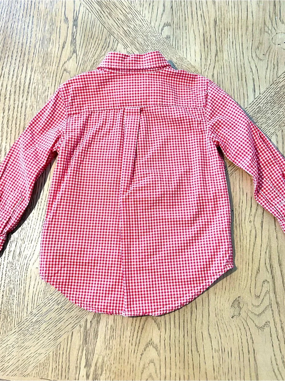 Ralph Lauren Red White Check Long Sleeve Button Down Shirt 3T  Toddler Gingham